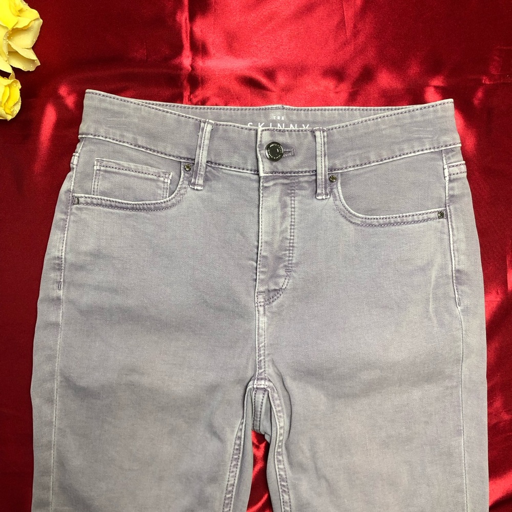 White House Black Market (WHBM) Purple Denim Skinny Ankle - Picture 3 of 7